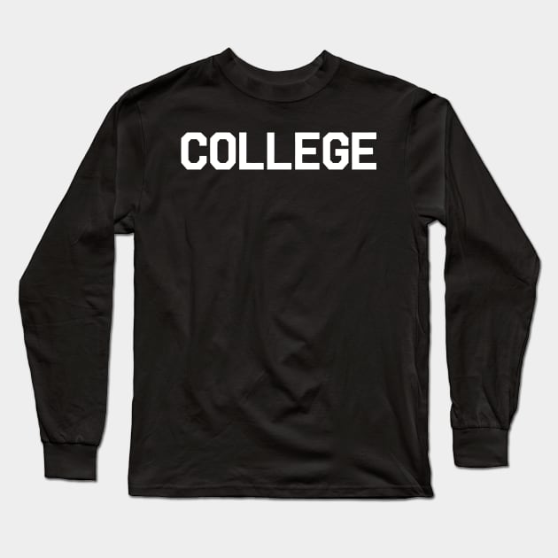 COLLEGE Long Sleeve T-Shirt by Mariteas